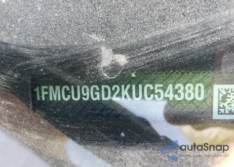 2019 Ford Escape Se z USA, uszkodzony, nr VIN 1FMCU9GD2KUC54380